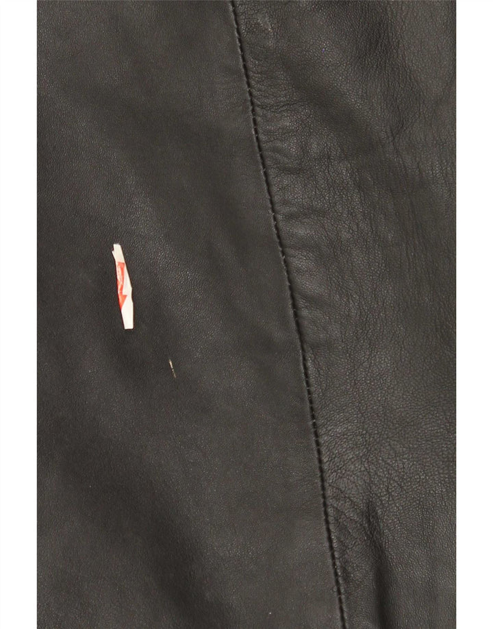 Vintage Mens Leather Blazer Jacket UK 42 XL Black