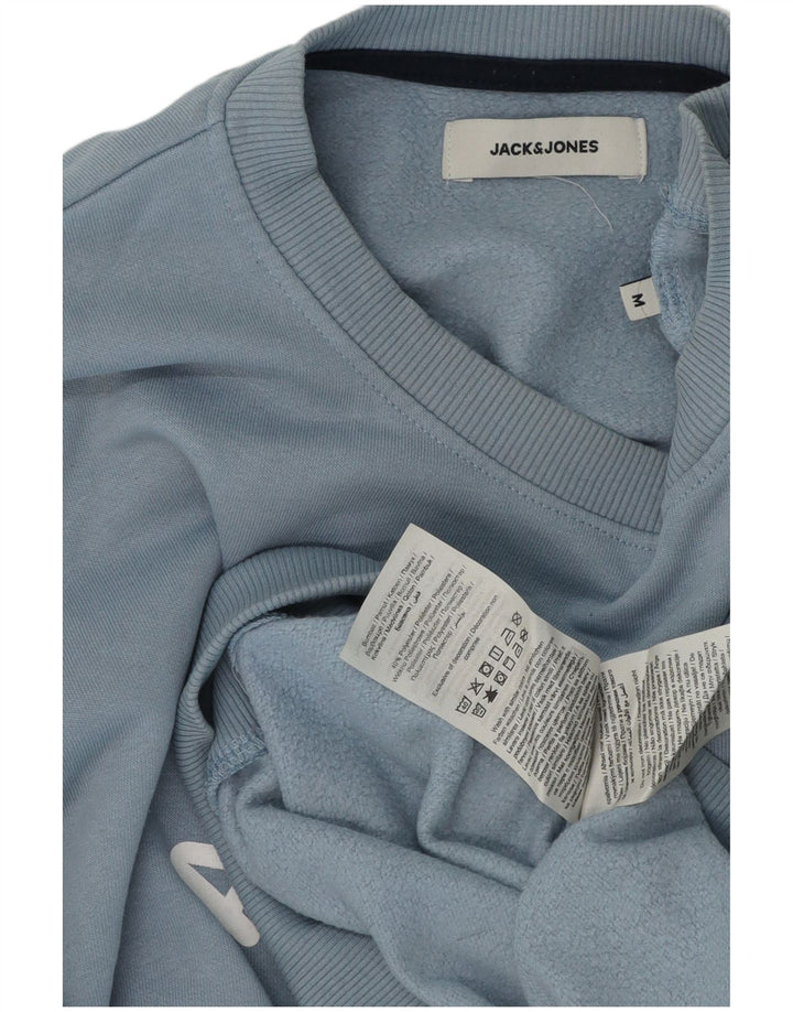 Jack & Jones Felpa con grafica da uomo Maglione in cotone blu medio