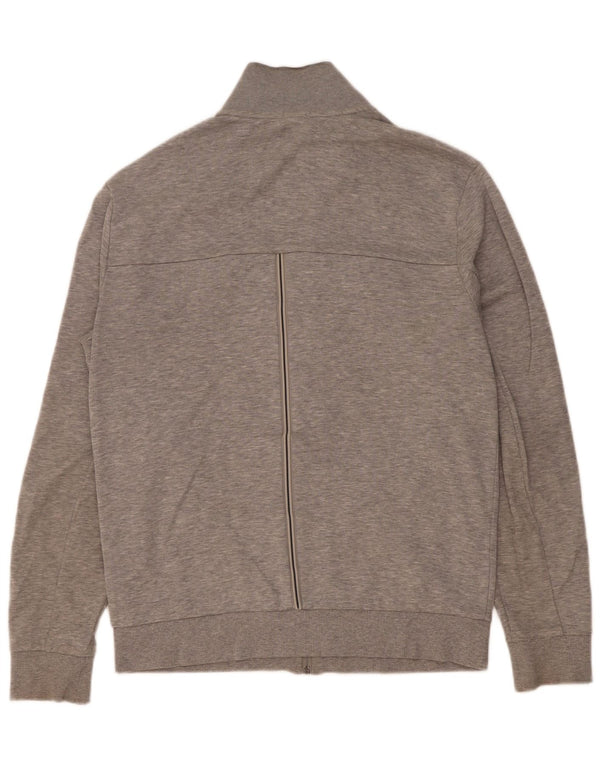 Giacca da ginnastica da uomo Hugo Boss piccola in cotone a righe grigie