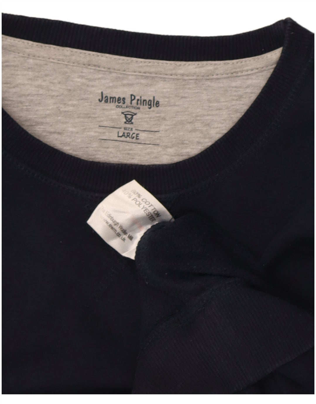 James Pringle Mens Sweatshirt Jumper Large Navy Blue Cotton