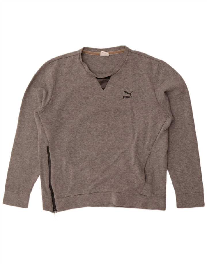 Puma Herre Grafisk Sweatshirt Jumper XL Grå Bomuld