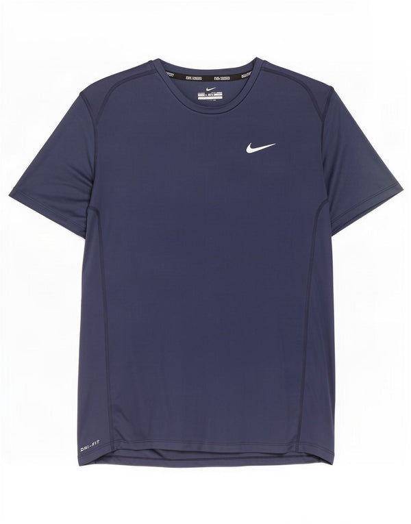 T-shirt Nike da uomo Dri Fit Top XL blu navy in poliestere