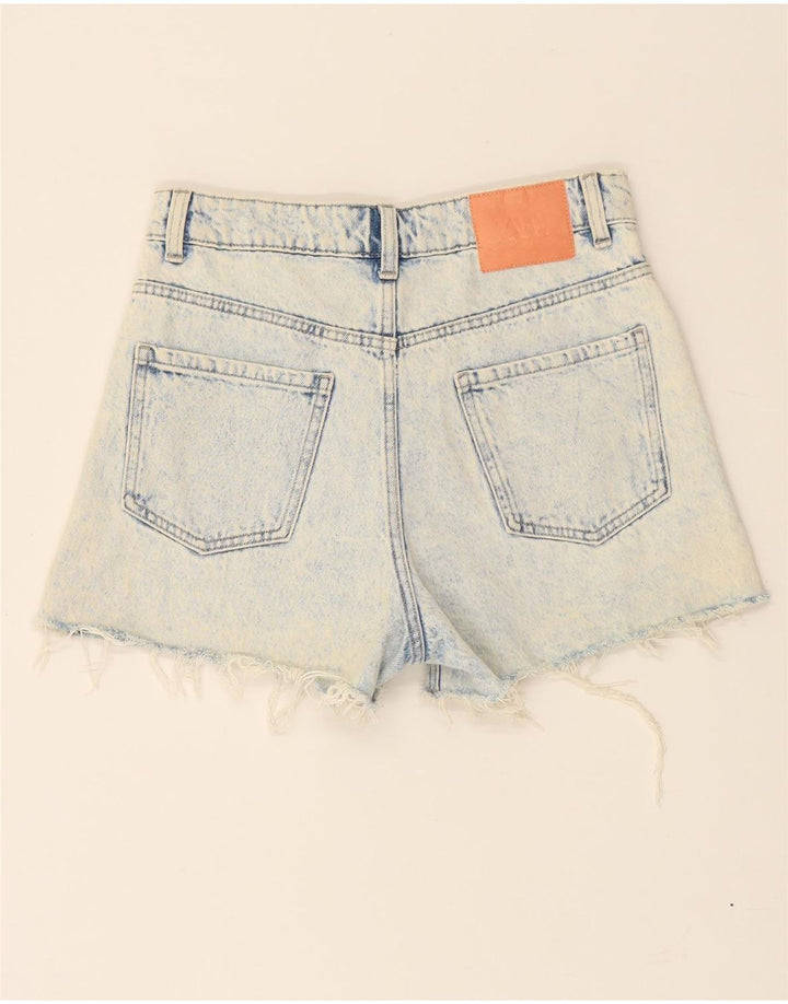 ZARA Womens Distressed Denim Shorts EU 38 Small W28  Blue Cotton Vintage Zara and Second-Hand Zara from Messina Hembry 