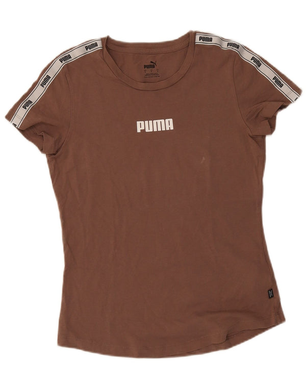 Tricou grafic Puma pentru femei Top UK 10 Small Brown Bumbac