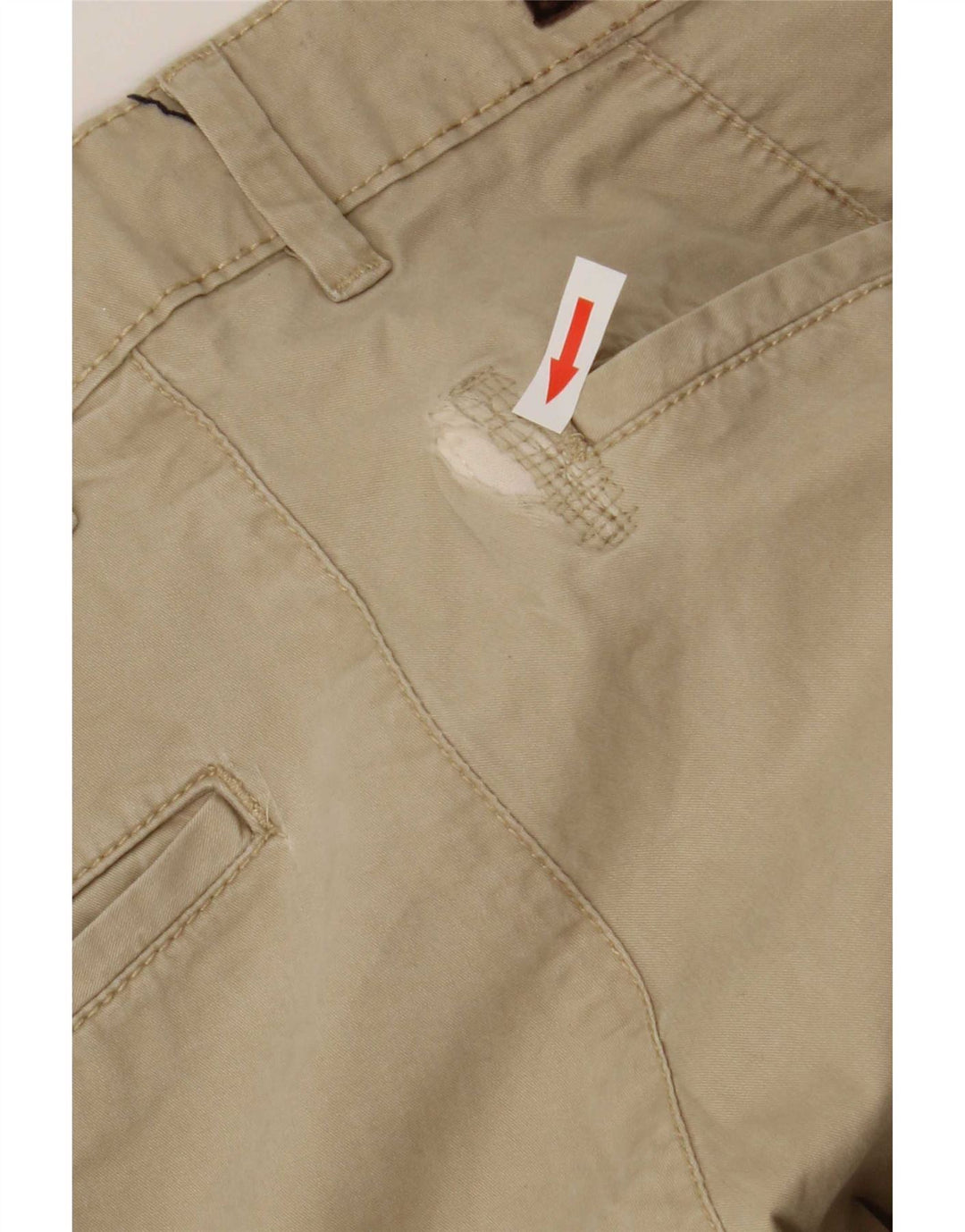 Zara Mens Slim Chino Trousers EU 40 Medium W34 L32 Beige