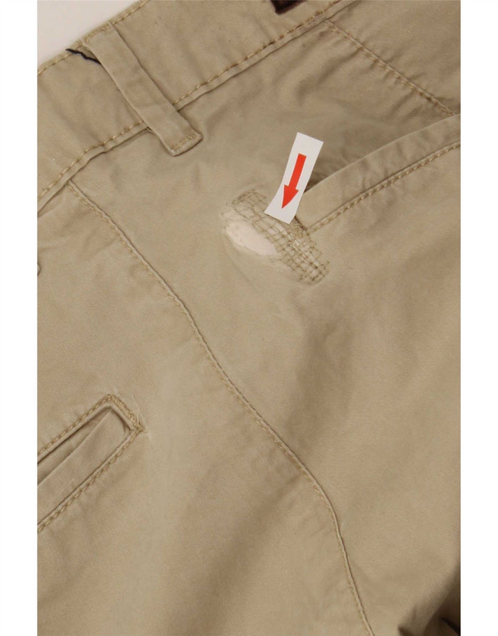 Zara Mens Slim Chino Trousers EU 40 Medium W34 L32 Beige