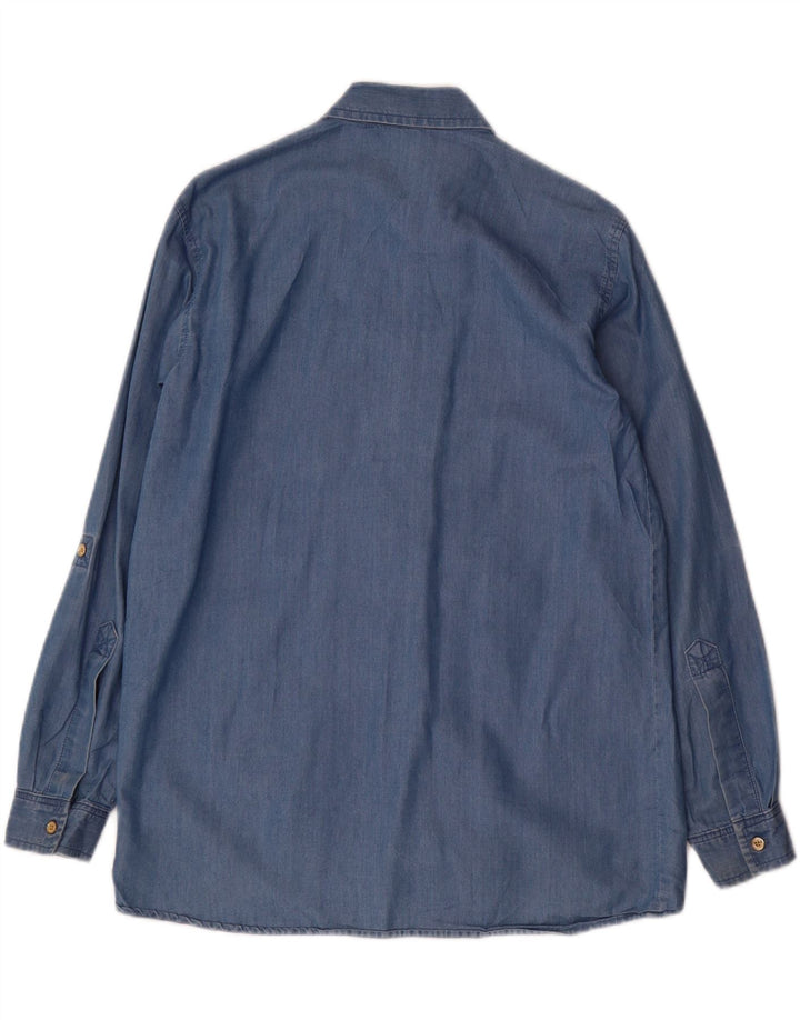 MICHAEL KORS Womens Oversized Denim Shirt UK 6 XS Blue