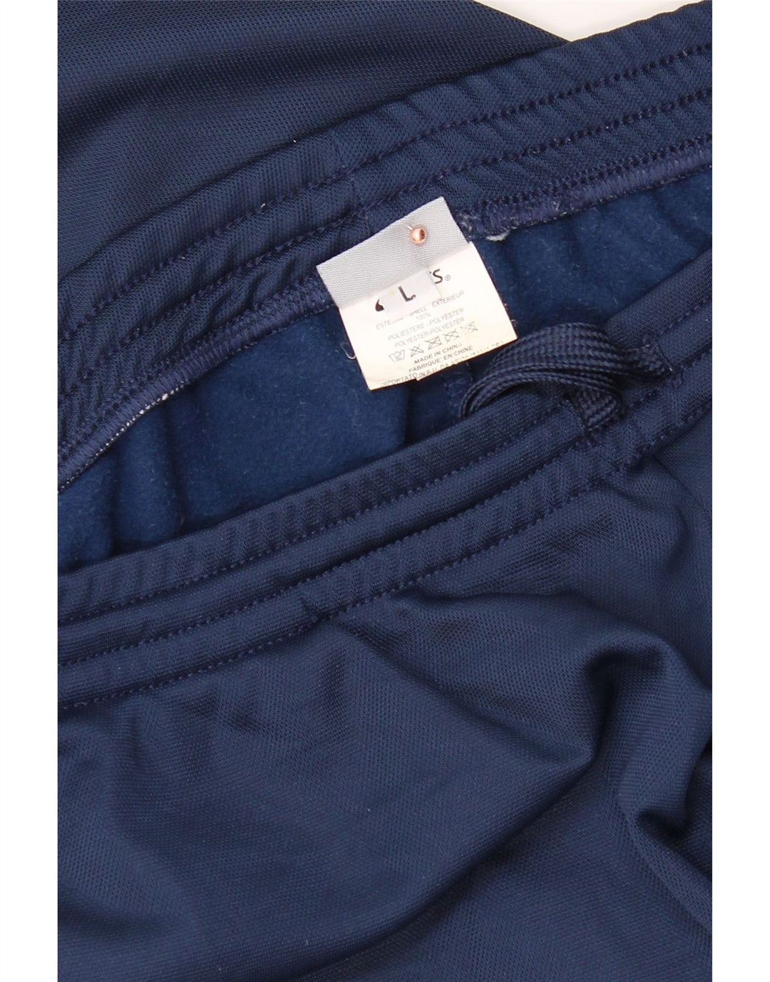 ASICS Womens Tracksuit Trousers UK 14 Large  Navy Blue Polyester Vintage Asics and Second-Hand Asics from Messina Hembry 