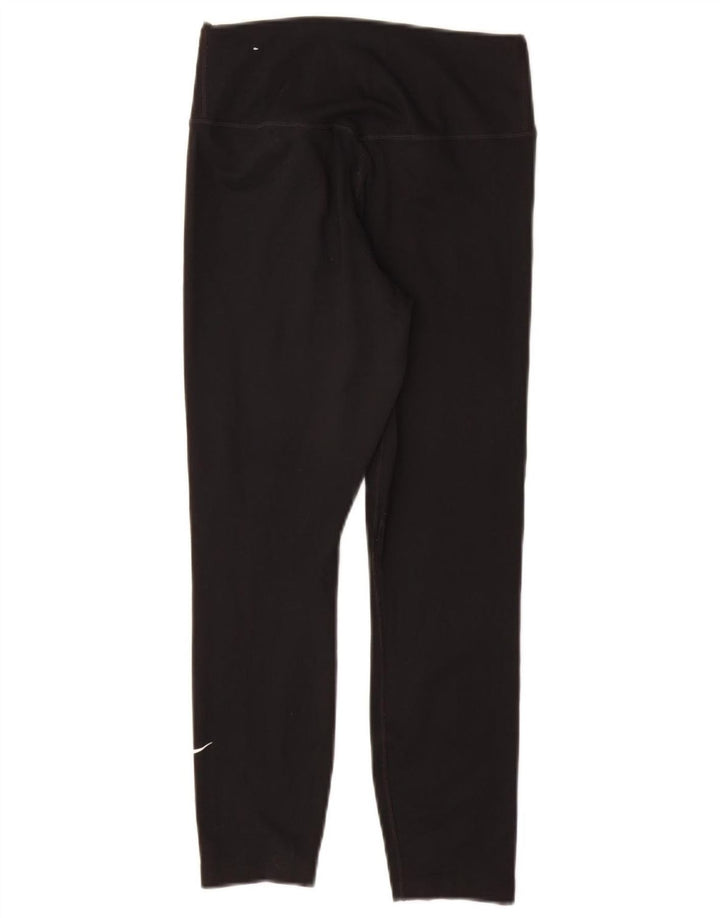 NIKE Womens Dri Fit Capri Leggings UK 4 XS Black Polyester