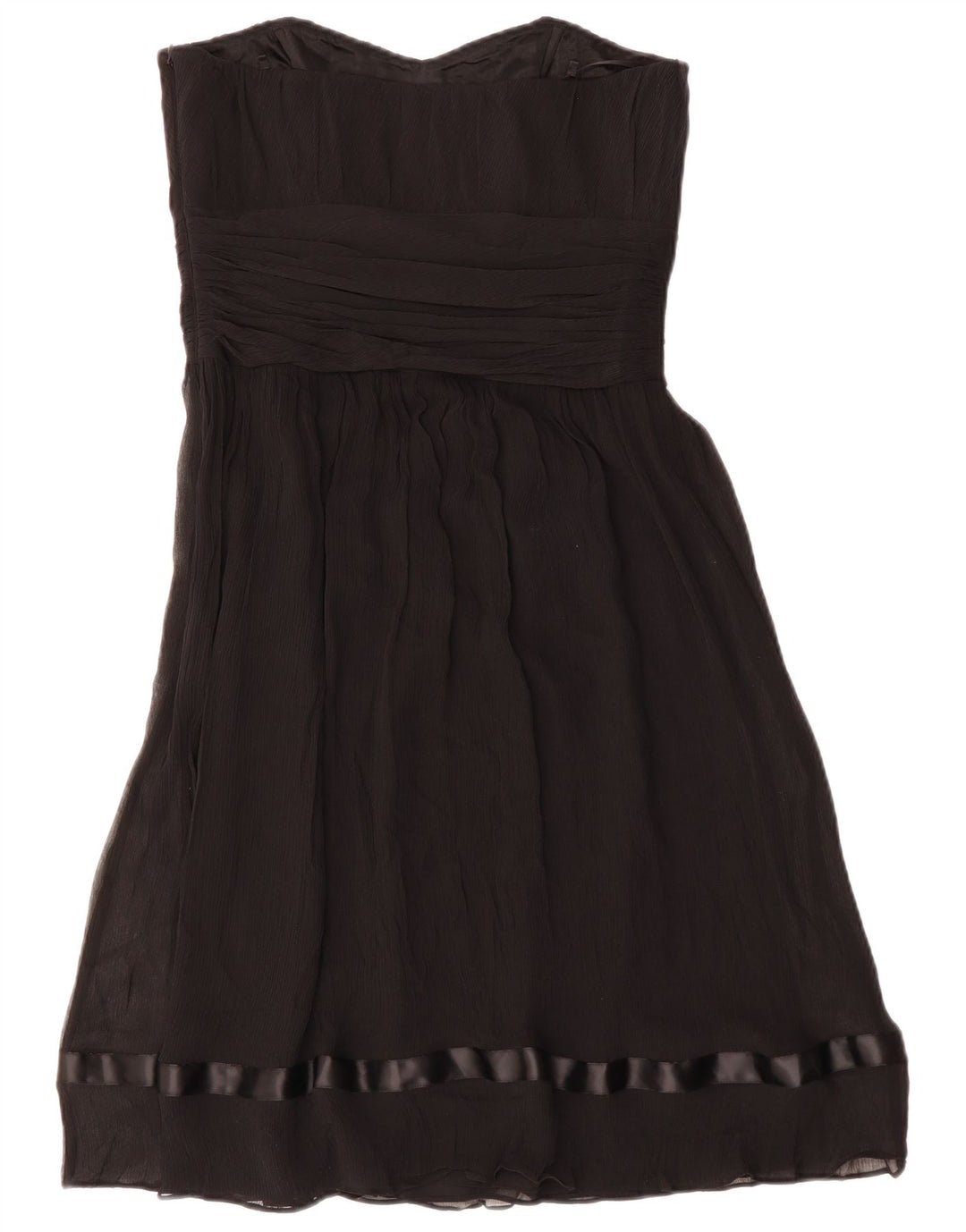 Ted Baker Womens Strapless Dress Size 4 Large Black Silk