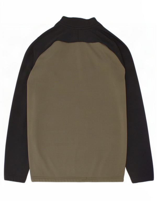 Top della tuta pullover Nike da ragazzo Dri Fit 8-9 anni Small Khaki Colourblock