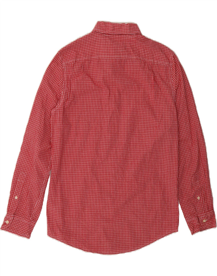 CHAPS Mens Custom Fit Shirt Small Red Check Cotton Vintage Chaps and Second-Hand Chaps from Messina Hembry 
