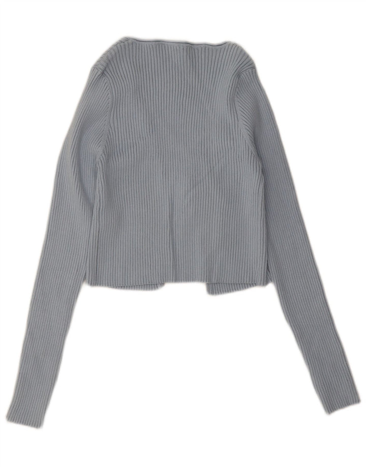 Zara Womens Bolero Jumper UK 12 Medium Blue Polyester