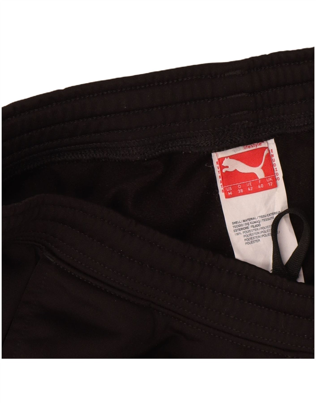Puma Træningsdragtsbukser til kvinder UK 12 Medium Sort Polyester