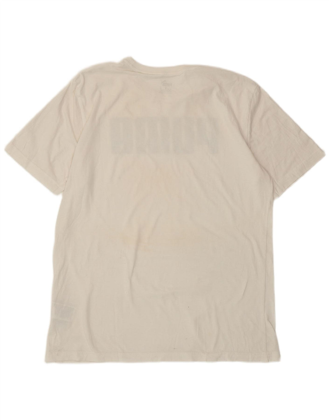 PUMA Herre grafisk T-shirt Top Medium Hvid Bomuld