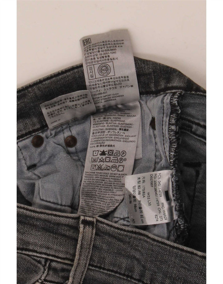 Levi's Mens 511 Slim Jeans W32 L30 szürke pamut