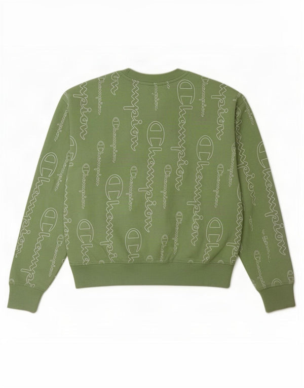 Champion Sweat-shirt graphique pour femme UK 14 Coton vert moyen