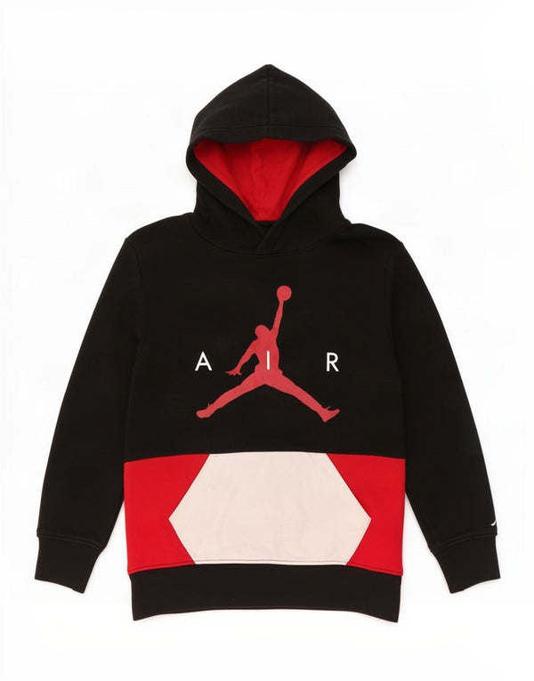 Jordan Boys Graphic Hoodie Jumper 8-9 ετών Small Black Colourblock Βαμβακερό