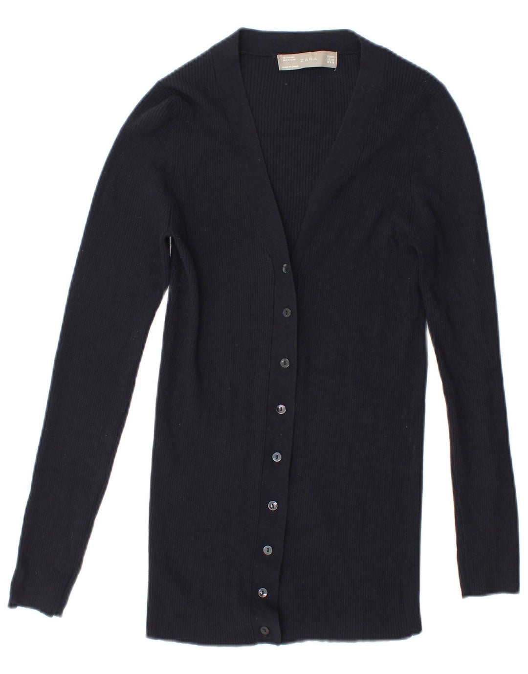 Zara Damen-Cardigan-Pullover UK 14 Medium Marineblau