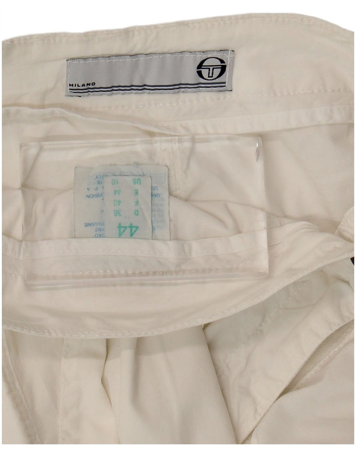 Sergio Tacchini Womens Straight Chino Trousers IT 44 Medium W30 L27 White