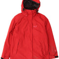 Jack Wolfskin Dame Hætte vindjakke UK 12 Medium Rød Polyamid