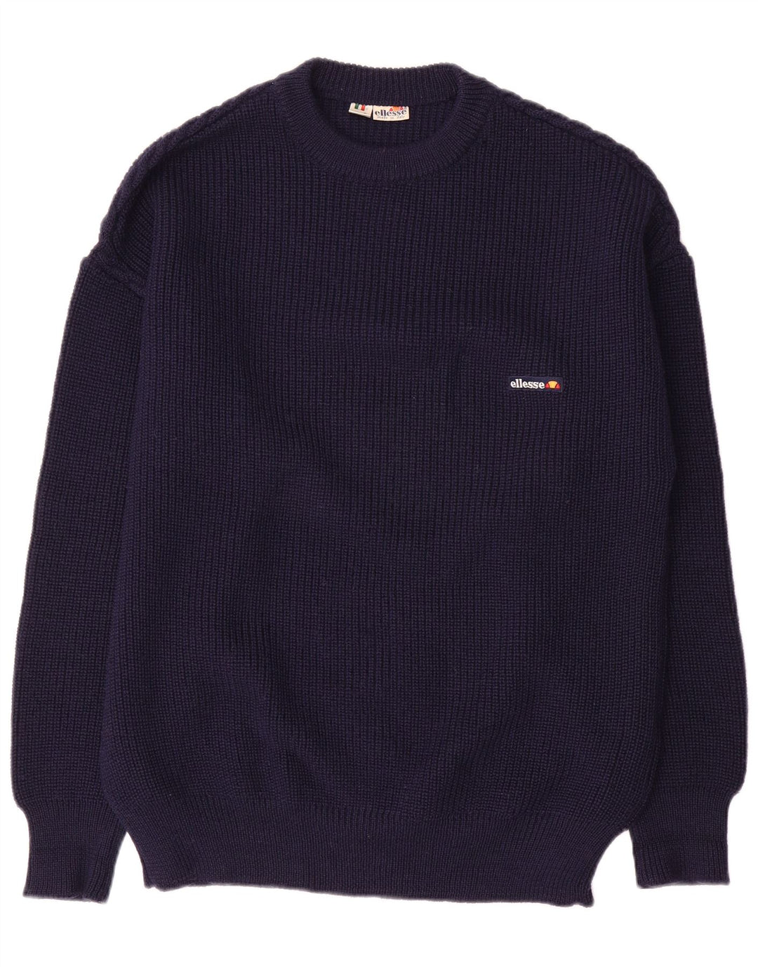 Maglione maglione girocollo da uomo Ellesse IT 52 Large in lana blu navy