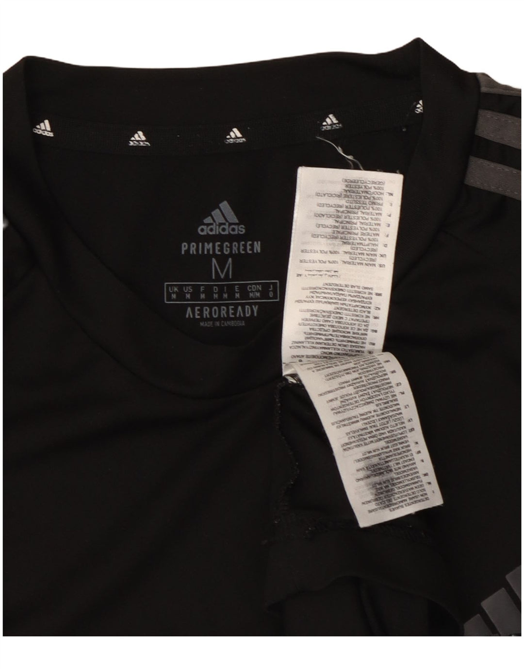 Adidas Mens Aeroready T-Shirt Top Medium Black Polyester