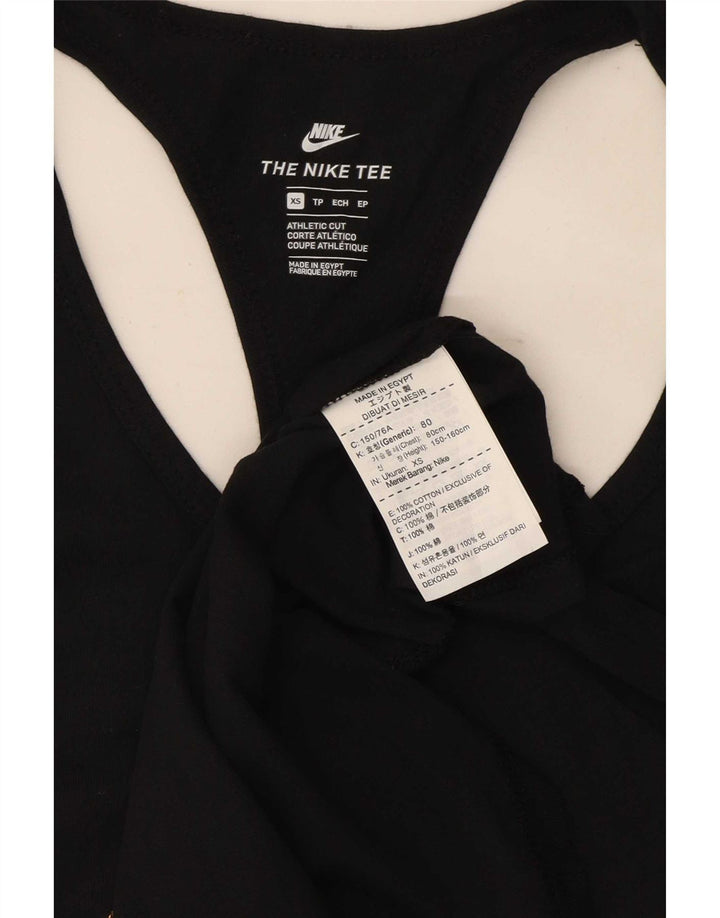 Nike Mens Athletic Cut Graphic Vest Top XS Black Cotton