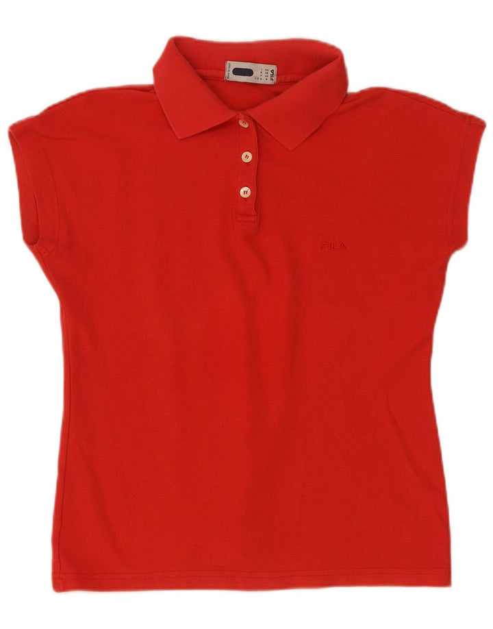 Fila Womens Polo Shirt IT 44 Medium Red