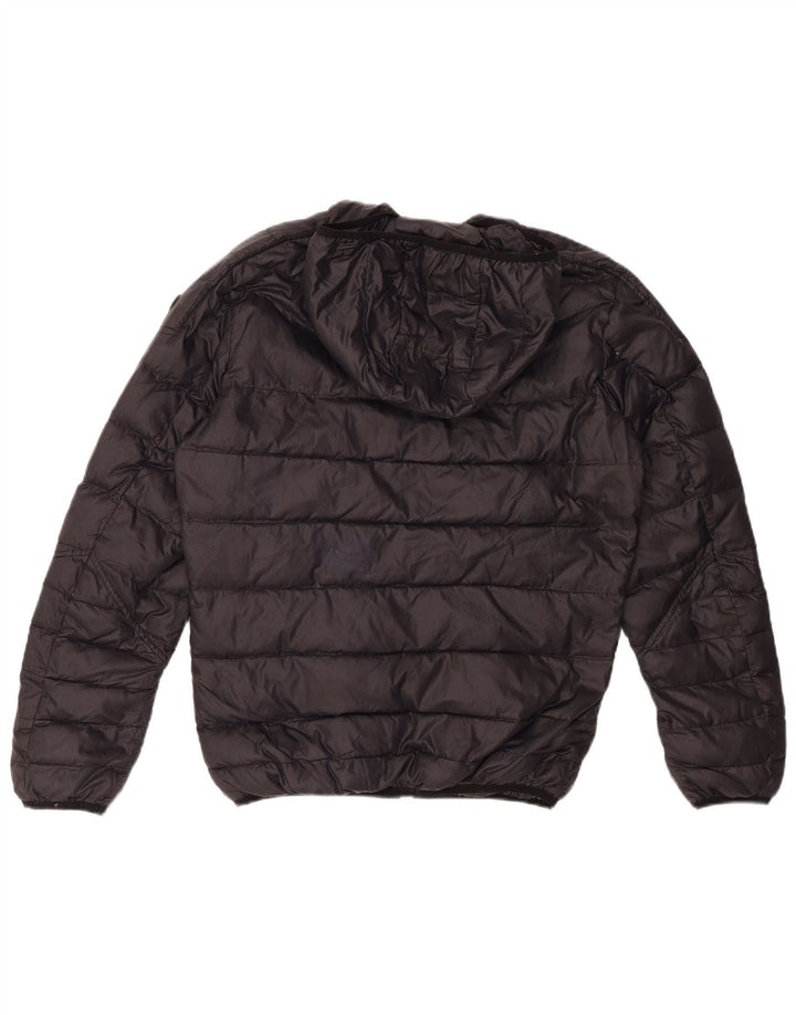 DIESEL Mens Hooded Padded Jacket UK 36 Small Black Nylon