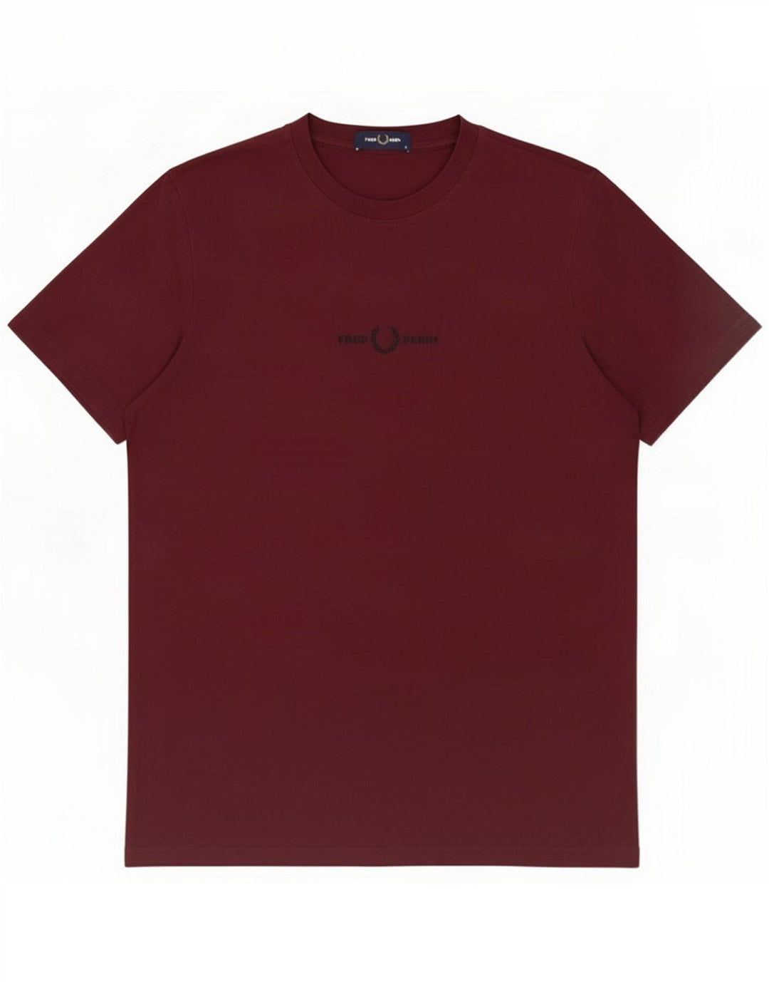 Fred Perry Mens T-Shirt Top Medium Burgundy Cotton