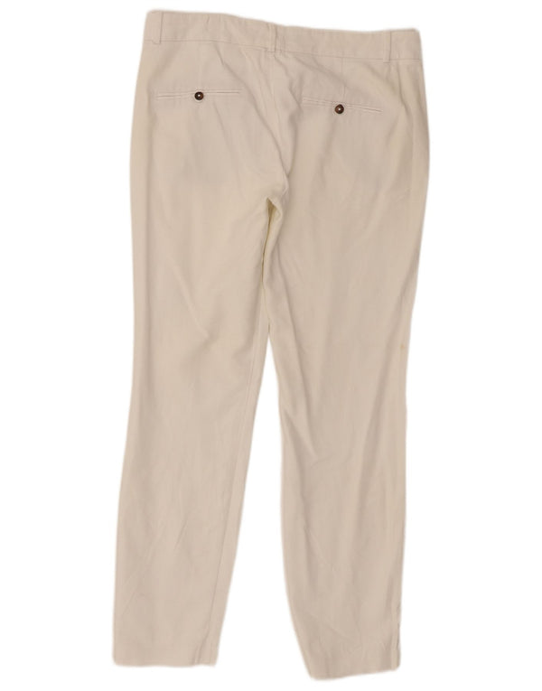 Zara Mujer Pantalón Chino Slim EU 36 XS W26 L27 Blanco