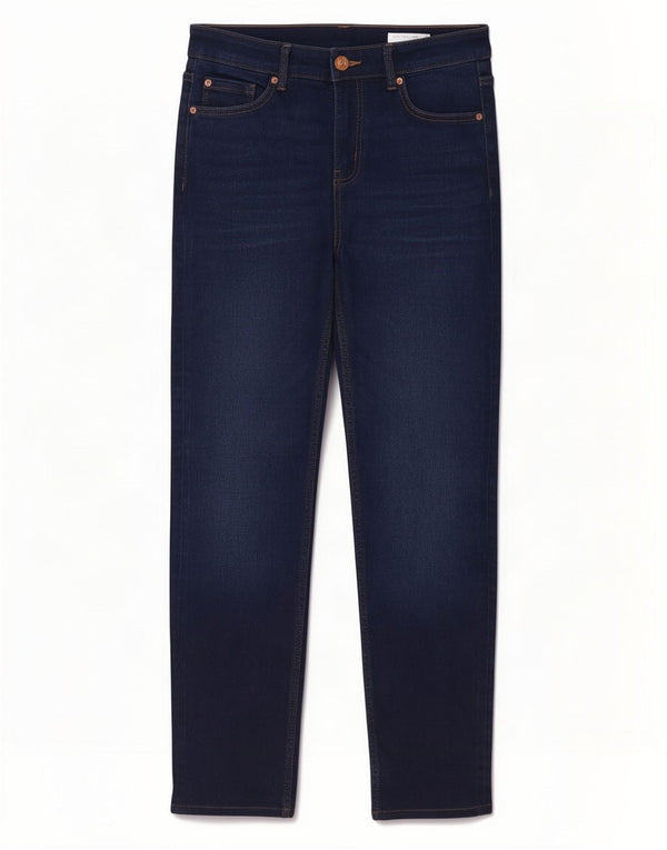 Marks & Spencer Damen Straight Jeans UK 12 Medium W30 L28 Marineblau
