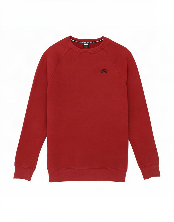 Nike Mens Moletom Jumper Grande Algodão Borgonha