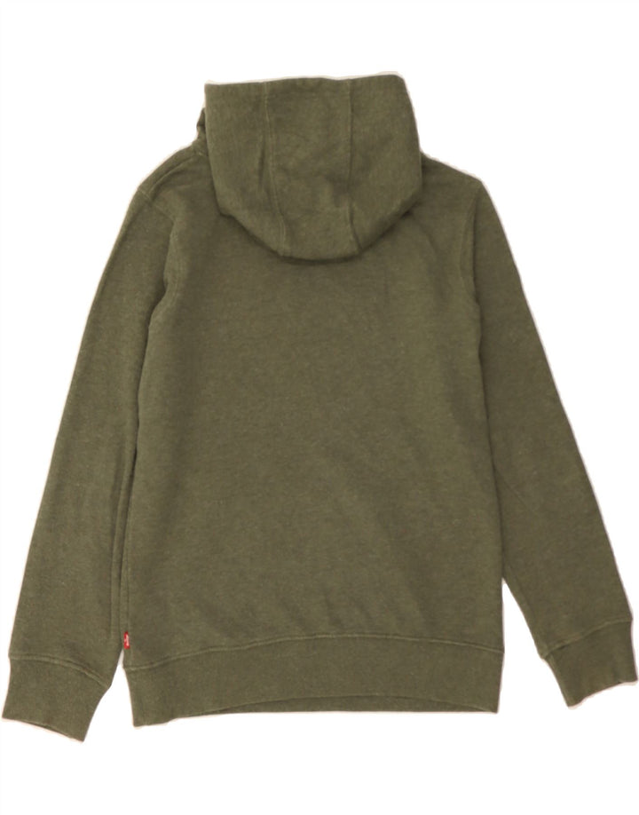 LEVI'S Girls Graphic Hoodie Jumper 13-14 Years Green Cotton Vintage Levi's and Second-Hand Levi's from Messina Hembry 