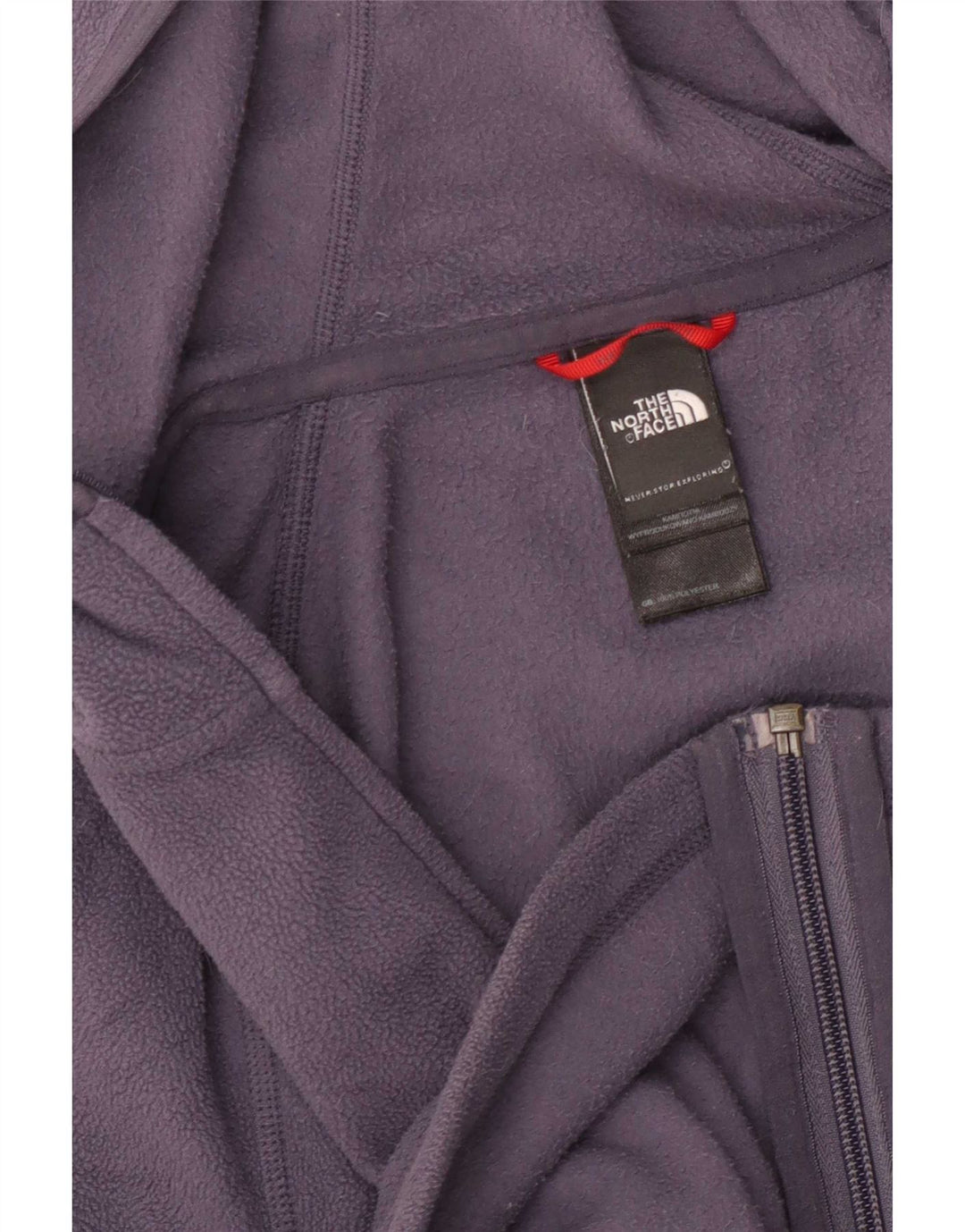 The North Face Womens Hooded Fleece Jacket UK 10 Small Navy Blue Polyester