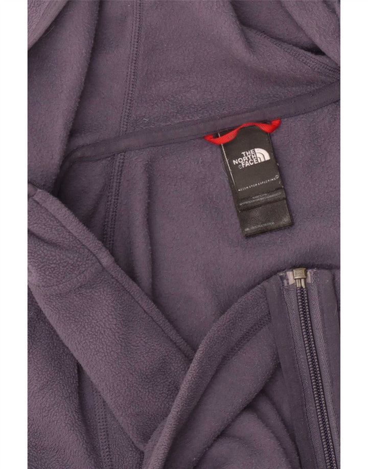 The North Face Womens Hooded Fleece Jacket UK 10 Small Navy Blue Polyester