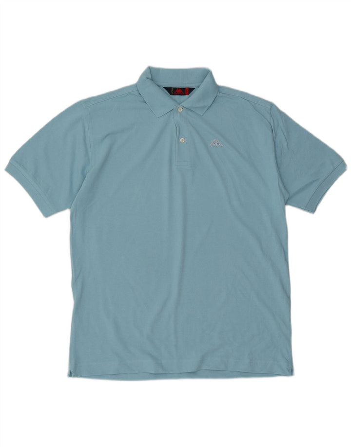 Polo Kappa Hombre Grande Azul Algodón