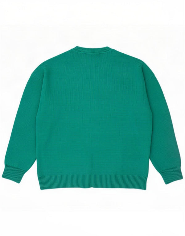 Topshop Pull surdimensionné à col rond pour femme UK 10 Small Vert