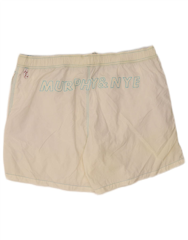 Murphy & Nye Bañador Gráfico Hombre XL Poliamida Blanca