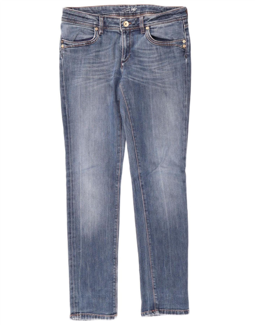 TOMMY HILFIGER Womens Slim Jeans W30 L32 Blue Cotton