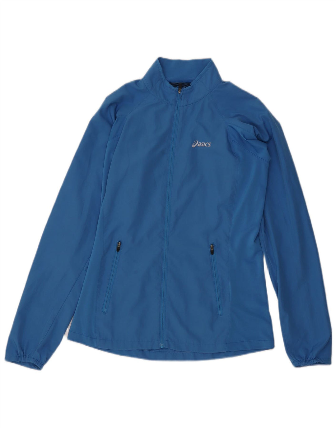 Asics Womens Tracksuit Top Jacket UK 8 Small Blue