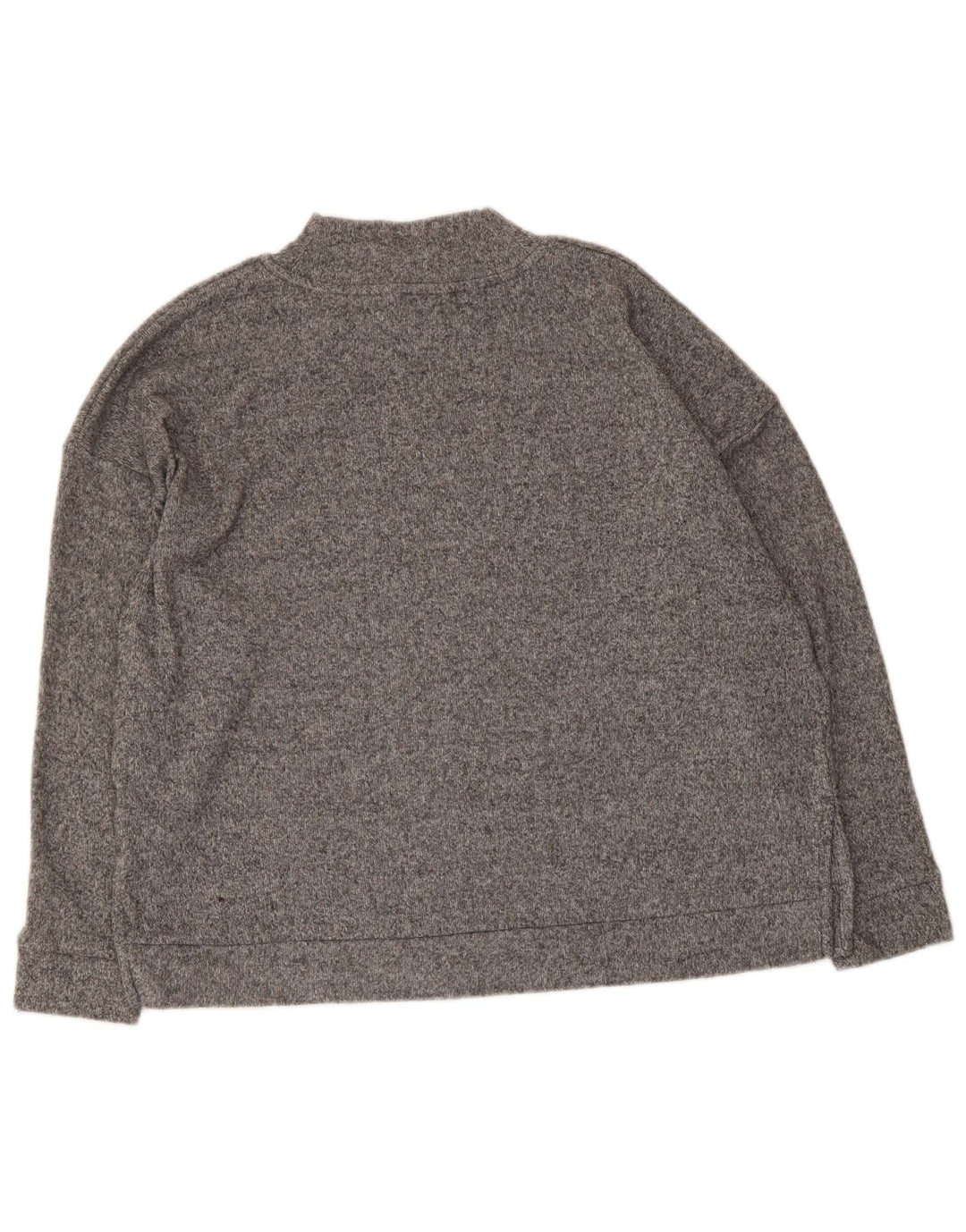 MARKS & SPENCER Womens Turtle Neck Jumper Sweater UK 16 Large Grey Flecked
