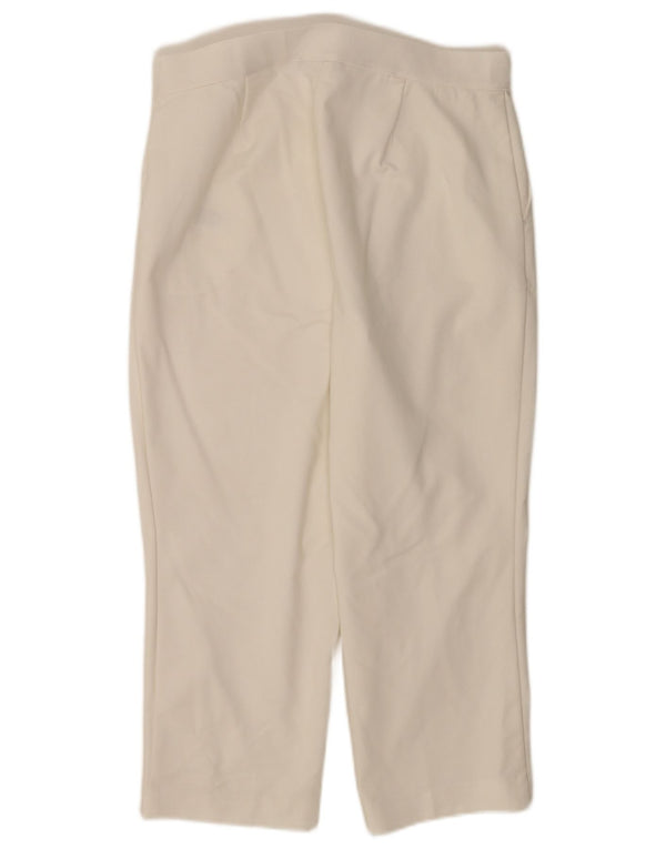 Marks & Spencer ženske sužene Capri hlače UK 14 Large W34 L21 Off White