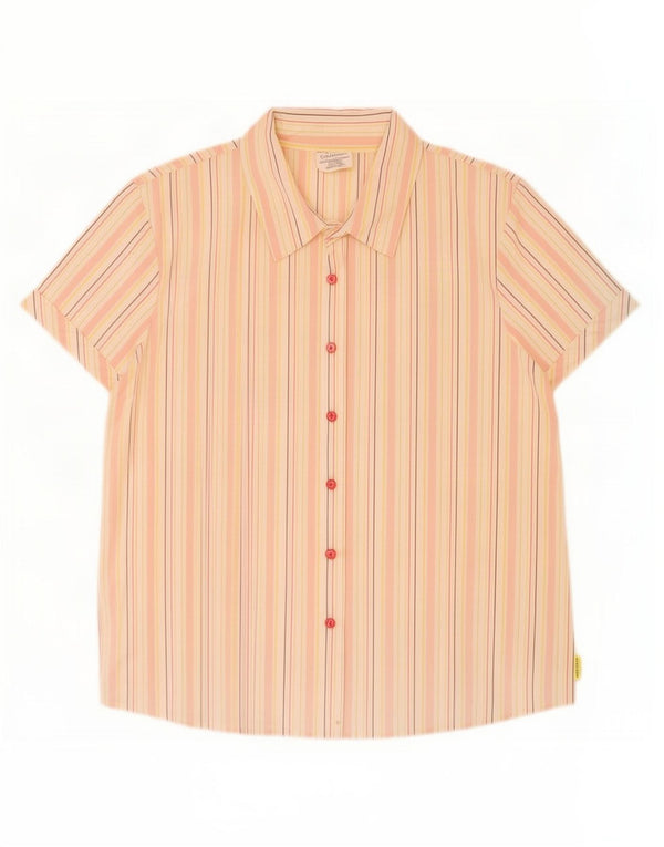 Calvin Klein Jeans Womens Shirt UK 16 Large Multicoloured Striped