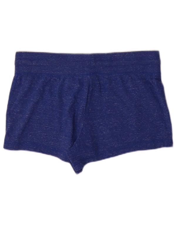 Pantaloncini sportivi con grafica Nike da donna UK 12 Poliestere screziato blu medio