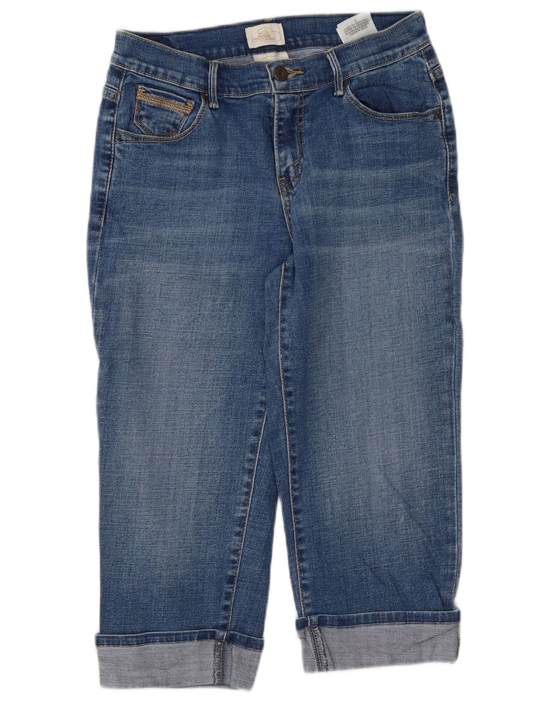 LEVI'S Womens 515 Capri Jeans US 4 Small W28 L20 Blue Cotton