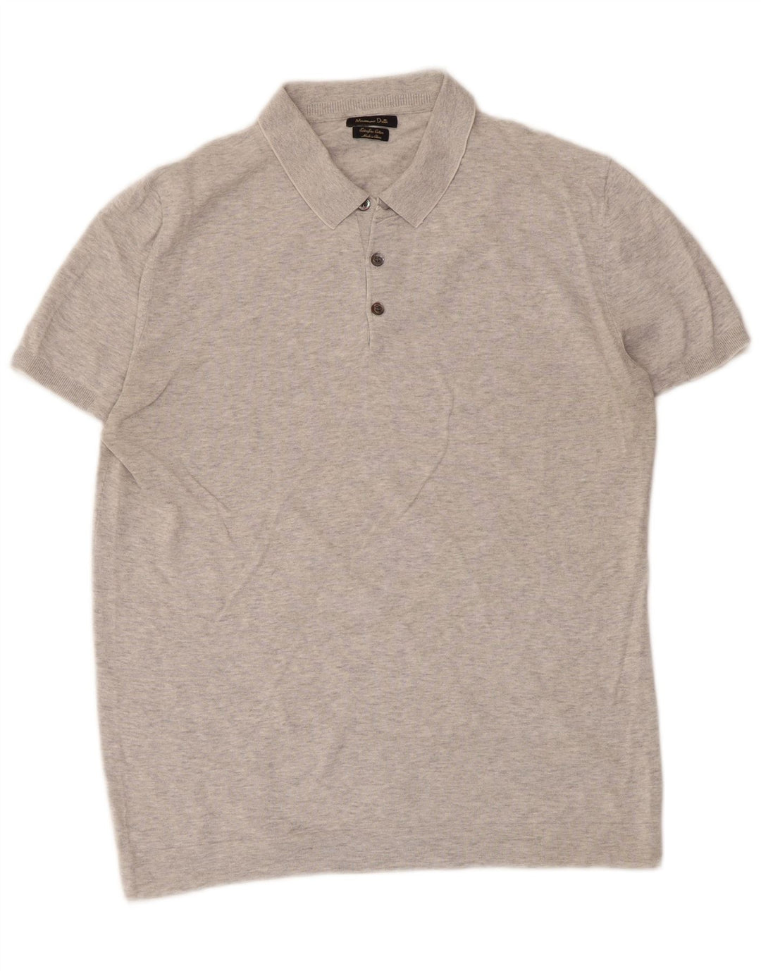 Cămașă polo Massimo Dutti pentru bărbați, gri mediu cu pete