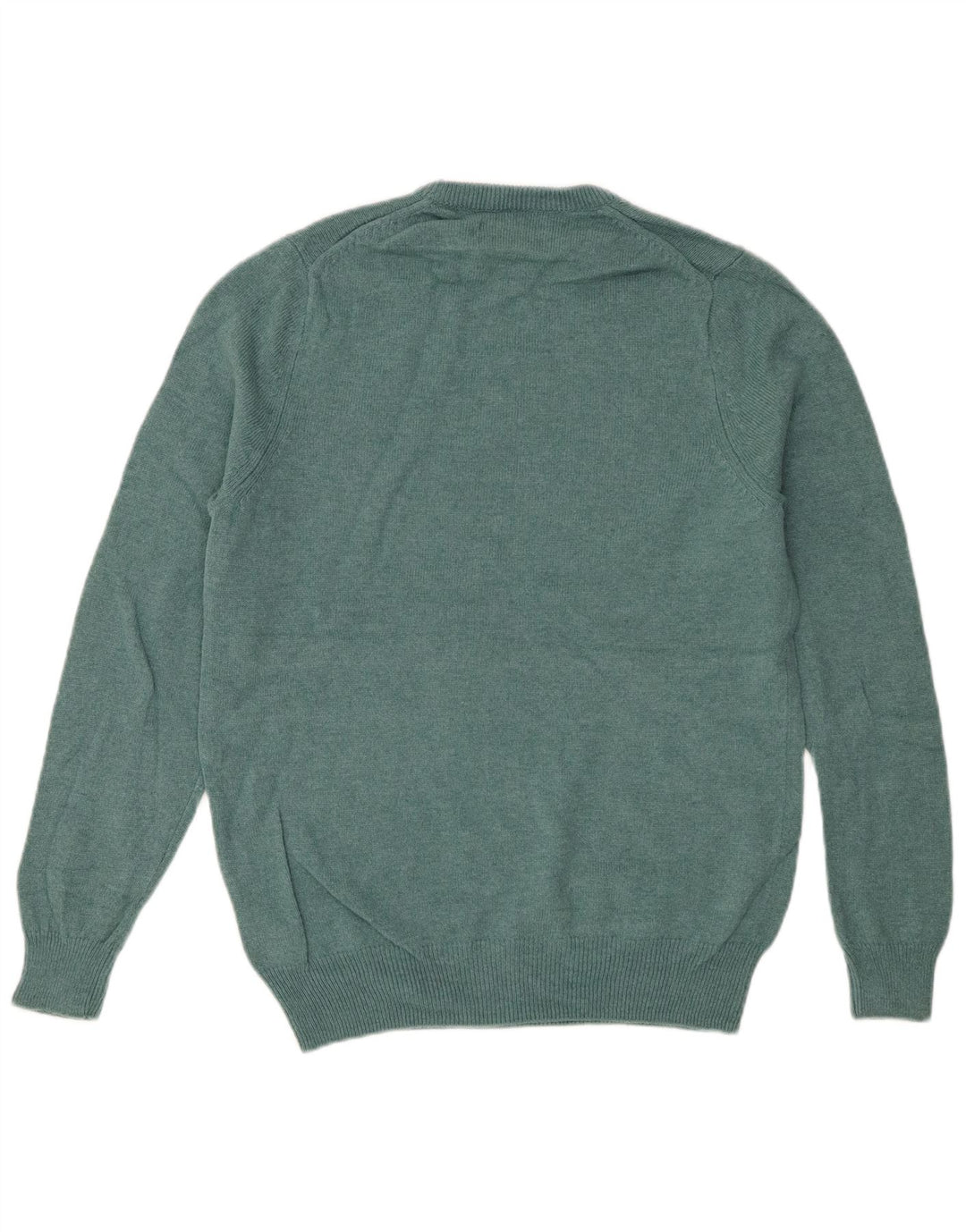 Marks & Spencer Mens Crew Neck Jumper Sweater Medium Green Lambswool