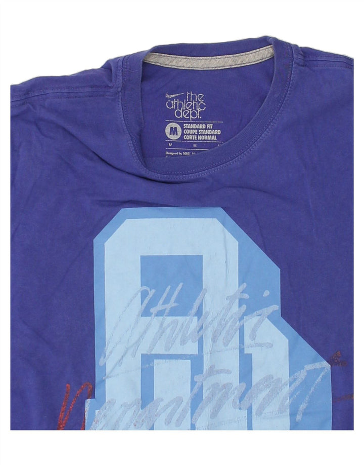 NIKE Mens Standard Fit Graphic T-Shirt Top Medium Blue Cotton Vintage Nike and Second-Hand Nike from Messina Hembry 